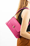 MERİ MODEL FUŞYA KADIN OMUZ VE KOL ÇANTASI