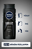 Nivea Men Erkek Duş Jeli Deep Dimension 500 ml x3 Adet