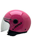 AXXİS SQUARE YARIM KASK SOLİD PARLAK PEMBE M