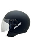 AXXİS SQUARE YARIM KASK SOLİD MAT SİYAH XS