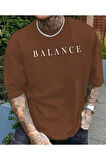 Unisex Balance Baskili Bi?si?klet Yaka T-shi?rt