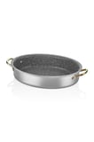 Alu Granit Oval Tencere 28x20cm