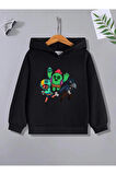 Çocuk Tasarım Brawl Star Kaktüs Oyun Baskılı Sweatshirt Pamuklu