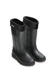 Kadın Kışlık PVC İçi Sıcak Astarlı Su Geçirmez Çizme Siyah