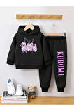 Grafitti Kuromi Baskılı Premium 3. İplik Compact Sweatshirt & Eşofman - 2 Parça Spor Takım