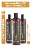 Hunca Care Keratin Özlü Canlı ve Parlak Saçlar Şampuan 675 ml 3 Adet