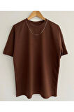 Erkek Siyah  Basic Pamuk Bisiklet Yaka T-shirt