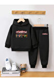 Roblox Erkek Çocuklar İçin Premium 3. İplik Compact Sweatshirt & Eşofman Takımı - 2 Parça Spor Takım