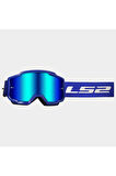 Motokros Gözlük Charger Goggles Iridyum Camlı Mavi
