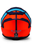 Storm 2 Slant Mat Mavi Turuncu Kask