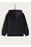 Çocuk Tasarım Vıbes Dısko Topu Baskılı Kapüşonlu Sweatshirt Pamuklu
