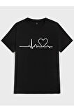 LUNAVISTA Kalp Atışı Baskılı unisex T-shirt