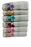 Özdilek 6 Adet Açelya Nakışlı Havlu Model 22-01