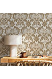 Dante 1411-5 Damask Desen Duvar Kağıdı (koyu Bej)