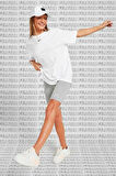 Sportswear Oversized T-shirt Unisex Nakış Swooslu Beyaz Tişört