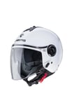 Motosiklet Kaskı Riviera V4 White Güneş Vizörlü Yarım Açık Kask