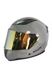 Rapıd 2 Nardo Gri Fullface Motosiklet Kaskı Gold Camlı