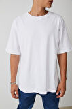 Siyah Basic Oversize Bisiklet Yaka Kısa Kollu T-shirt