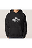 Unisex Baskılı Oversize Kapşonlu Sweatshirt