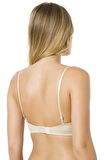 Kadın Bej Balenli Micro Kaplı Straplez Boş Kap Sütyen 7035