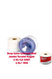 Drop Small Içten Çekmeli Jumbo Tuvalet Kağıdı 12 Li 4 Kg %100 Seluloz