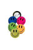 Neon Smiley Rozet - 20 Adet