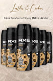 Leather & Cookies Erkek Deodorant Sprey 150 ml x 6 Adet