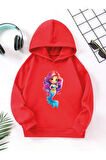 Çocuk Kapüşonlu Baskılı Sweatshirt