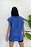 Oversize One Baskılı Siyah Tshirt
