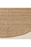 Jüt halı, Natürel, 130 cm Yuvarlak 