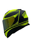 STORM 2 DODGER MAT SİYAH-NEON SARI KASK MAVİ CAM