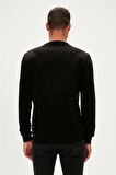 23.02.12.023-Night Story Erkek Sweatshirt Erkek Siyah Sweatshirt
