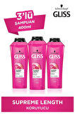 Supreme Length Koruyucu Şampuan - Biotin Kompleksi Ve Şakayık Çiçeği Özü Ile 400 ml X 3 Adet