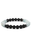 Aquamarin- Obsidyen Doğal Taş Bileklik 8 mm
