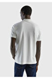 Erkek Beyaz Regular Fit Kısa Kollu Polo Tshirt