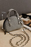 Lüks Mini Elmas Taş işlemeli El Ve Omuz çantası