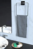 Kare Yapışkanlı Gümüş Kare Havluluk Banyo Havlu Kare Pratik Askılık