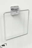 Kare Yapışkanlı Gümüş Kare Havluluk Banyo Havlu Kare Pratik Askılık