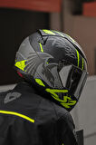 Rapıd 2 Raven Mat Siyah-gri-neon Sarı Kask