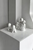 Sarılan Aile Dekoratif Obje Biblo (11 cm-6 cm)
