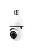 Gece Görüşlü 360 Derece Led Işık 1080p Wifi Kamera Kablosuz Panoramik Balıkgözü Ampul Kamera
