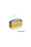 Lunch Box 700 ML Tek Kat İki Bölmeli Metal Kaşıklı Yeni Nesil Beslenme Kutusu Sefer Tası