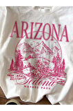 Unisex Arizona Baskılı Oversize T-Shirt