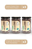 Organik Glutensiz Tane Karabiber 80 Gr x3 / Organic Gluten-Free Whole Black Pepper 80 Gr x3