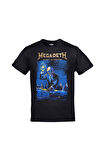 Unisex Siyah Megadeth Rust In Peace Baskılı Tshirt