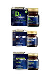Vitals Biotin 5000 mcg 30 Tablet+ Selenium 100 mcg 100 Tablet+ D3 Vitamini 120 Tablet