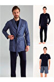U.s. Polo Assn Damat Çeyiz Şortlu Pijama & Robdöşambr 5li Set 12000