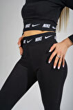 NSW Club Yüksek Bel Leggings Kadın Siyah Tayt CNG-STORE