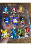 SONİC FİGÜR 10'LU SONİC KİRPİ HEDGEHOG SONIC POWER AKSİYON FİGÜRLERİ 10'LU SET KIRILMAZ SİLİKON