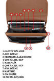 Case Club Kilit Mekanizmalı Taba Notebook Evrak Çanta 15,6 Inç Omuz Askılı